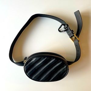 Aritzia | Alxiliary Waist Bag Fanny Pack Black Leather